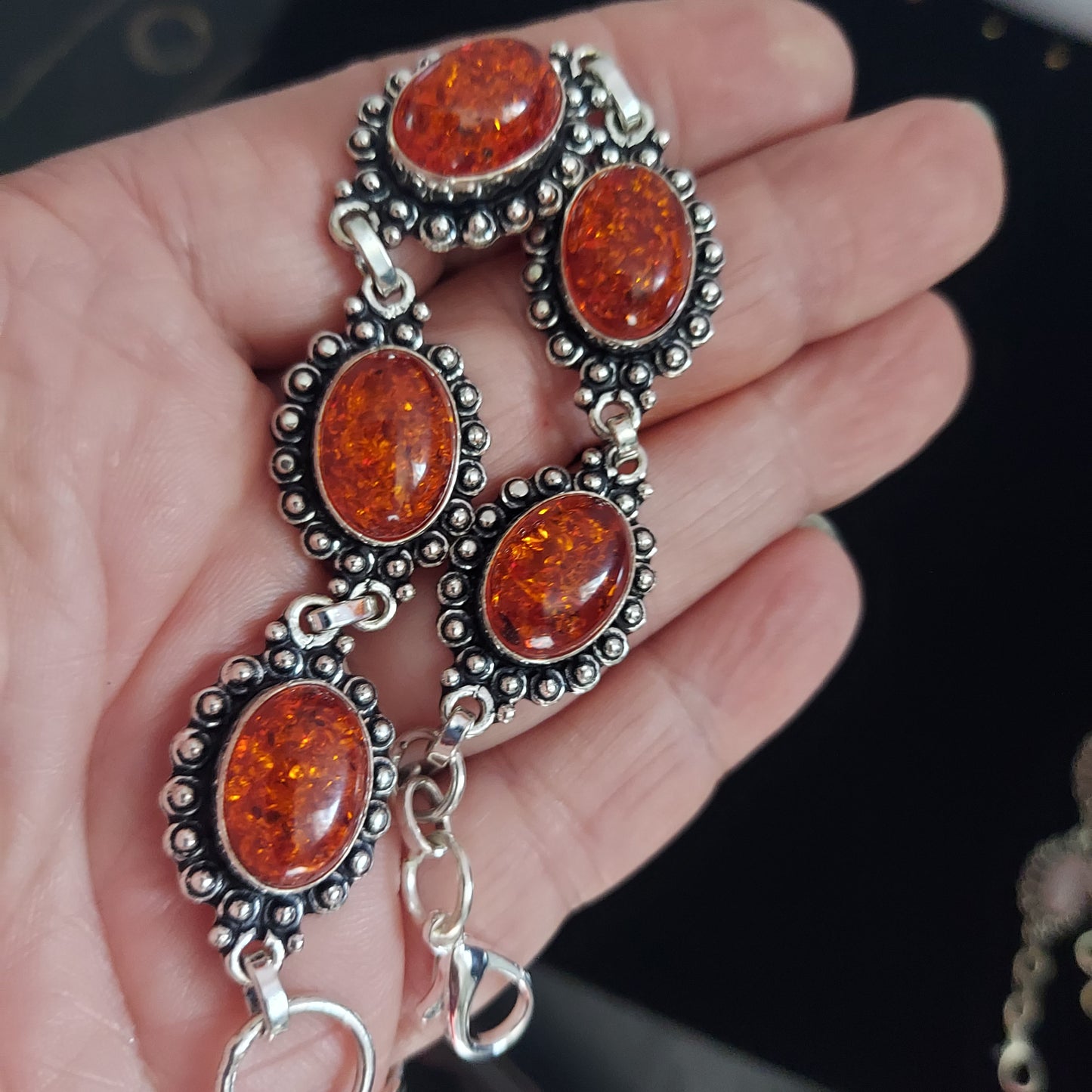 Amber Link Bracelet