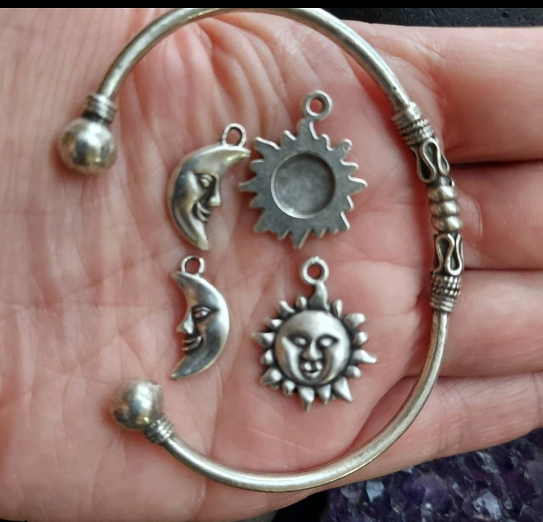 Sun and Moon Cuff Bracelet