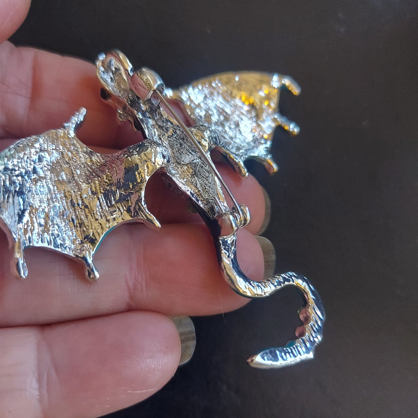 Sky Blue Flying Dragon Brooch Pin