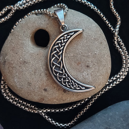 Crescent Moon Celtic Necklace