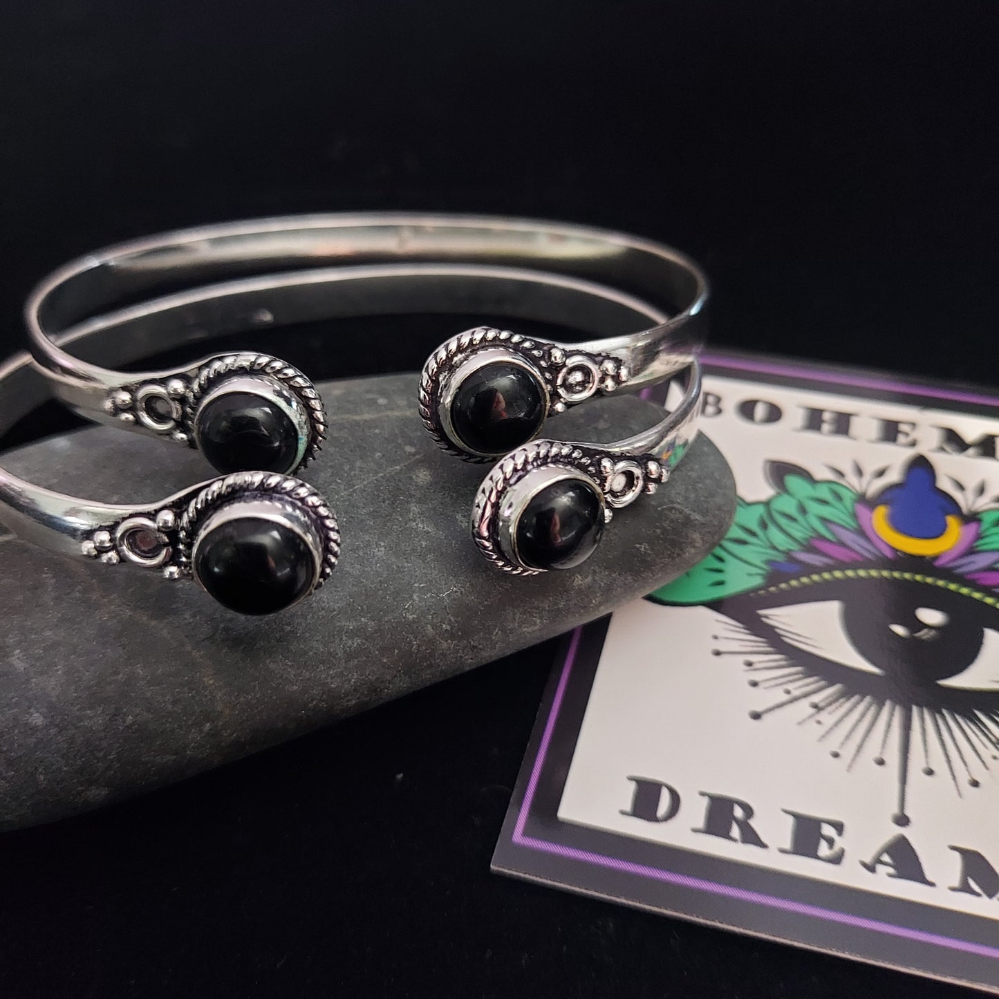 Black Onyx Cuff Bracelet