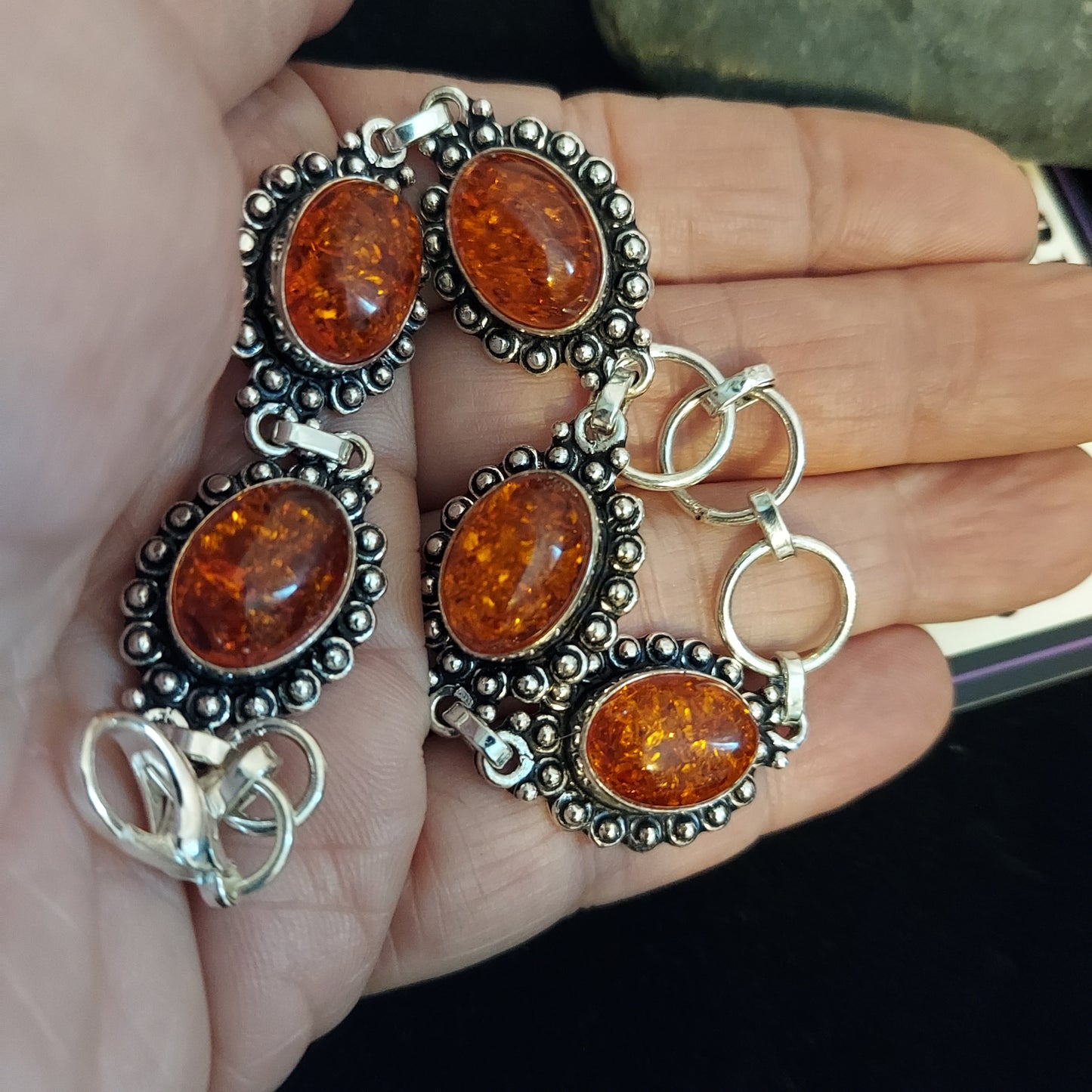 Amber Link Bracelet