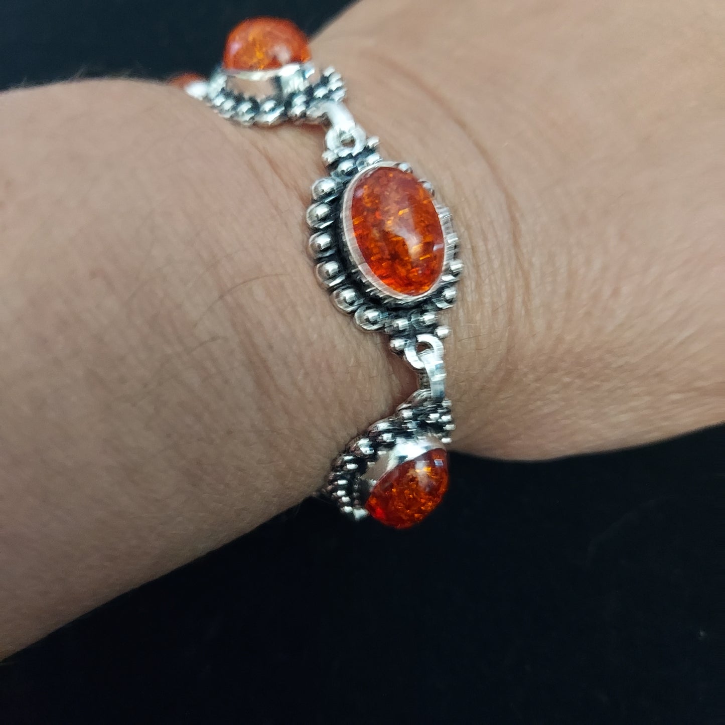 Amber Link Bracelet