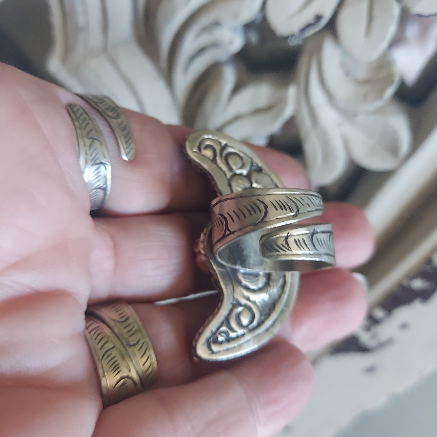 Crescent Moon Bone Ring