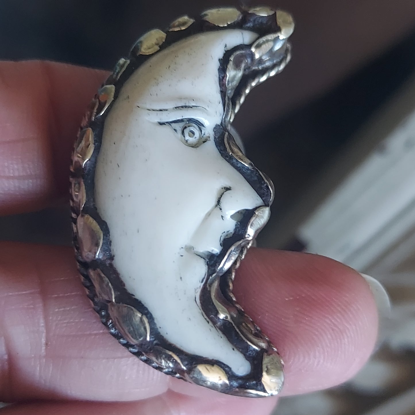 Crescent Moon Bone Ring