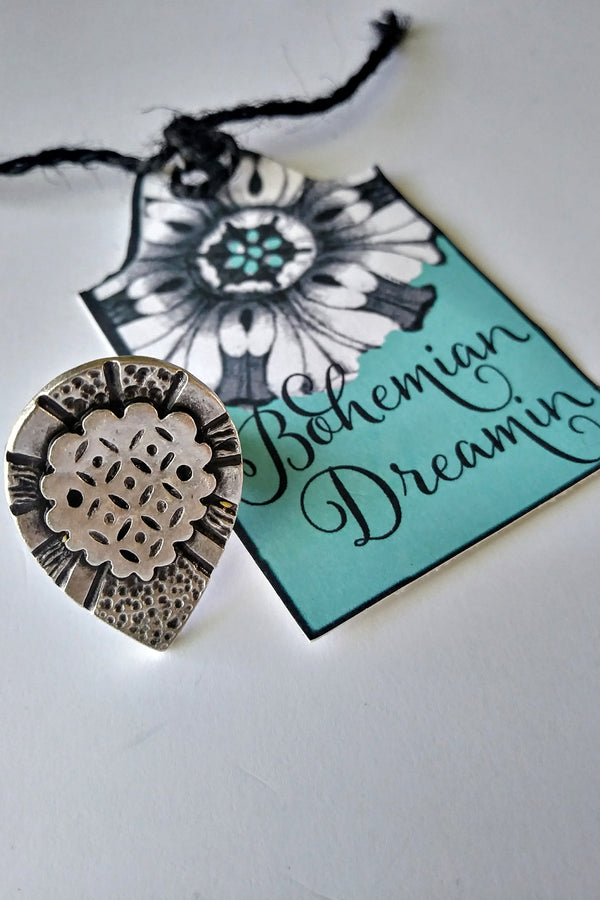 Boho teardrop ring in Bohemian Style Jewelry