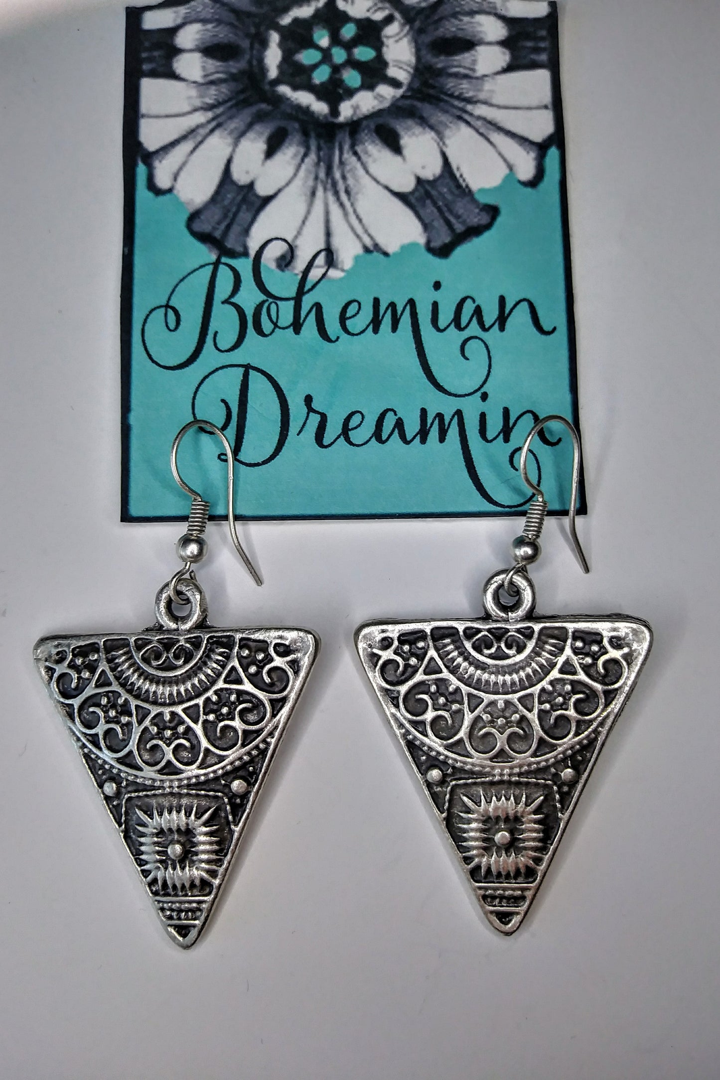 Triangle boho ring in bohemian style jewelry