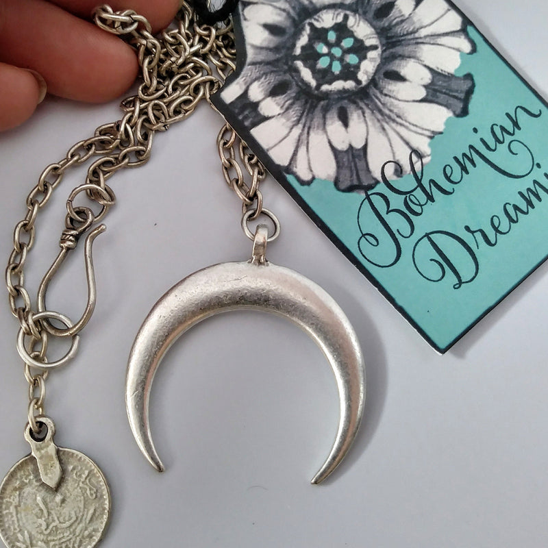 Crescent Moon Large Necklace