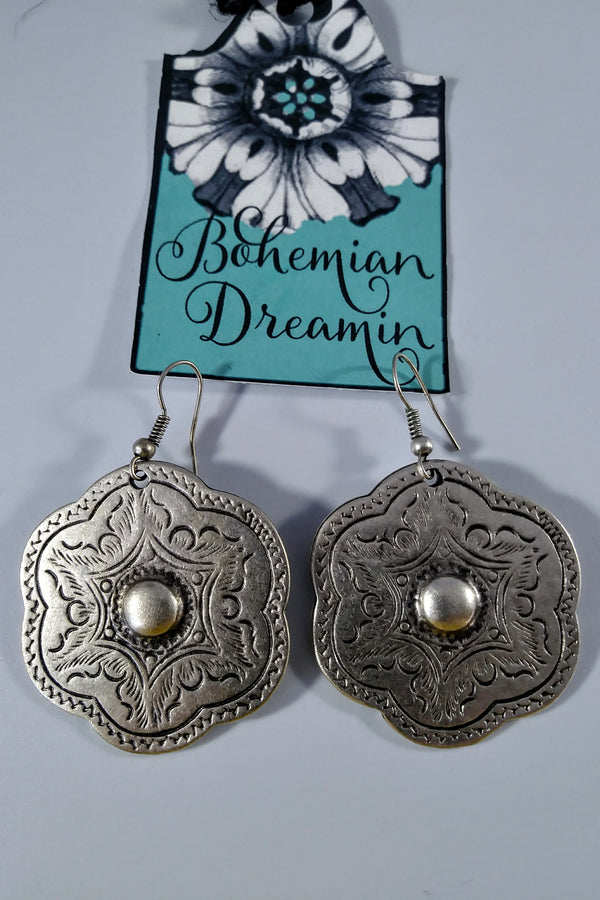 Boho earrings in bohemian jewelry