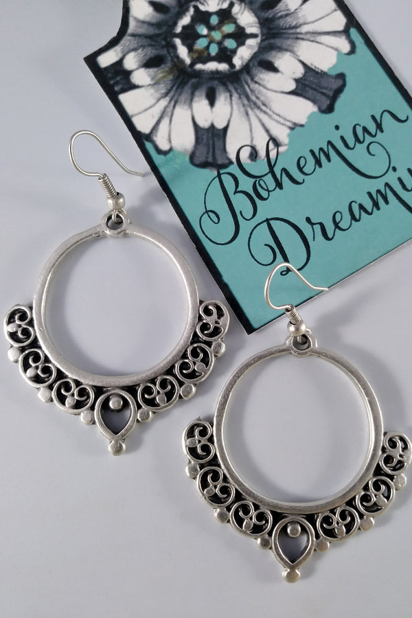 Boho earrings in bohemian jewelry