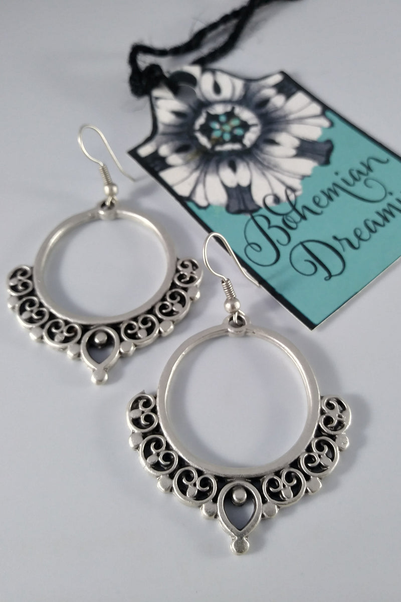 Boho earrings in bohemian jewelry