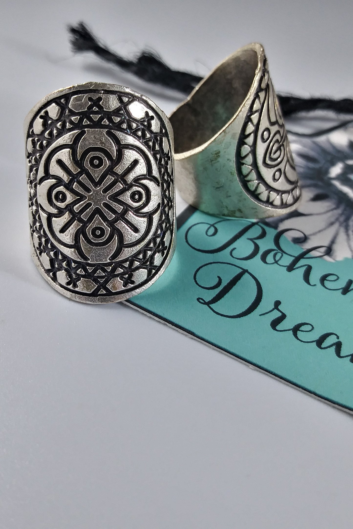 Boho ring in bohemian jewelry