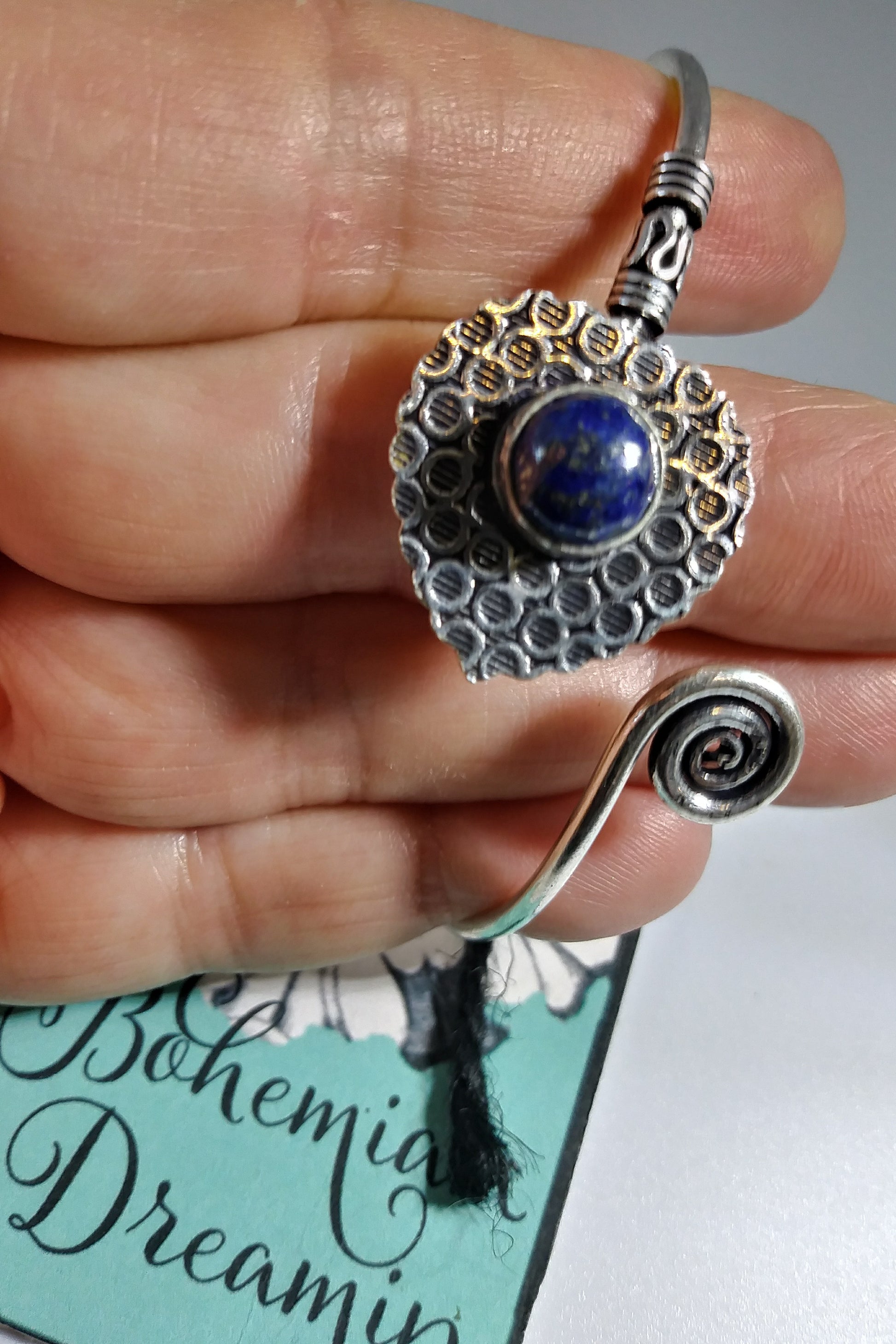 Boho lapiz leaf bangle in bohemian jewelry