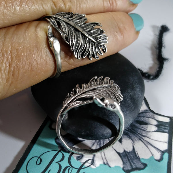 Swan Feather Ring