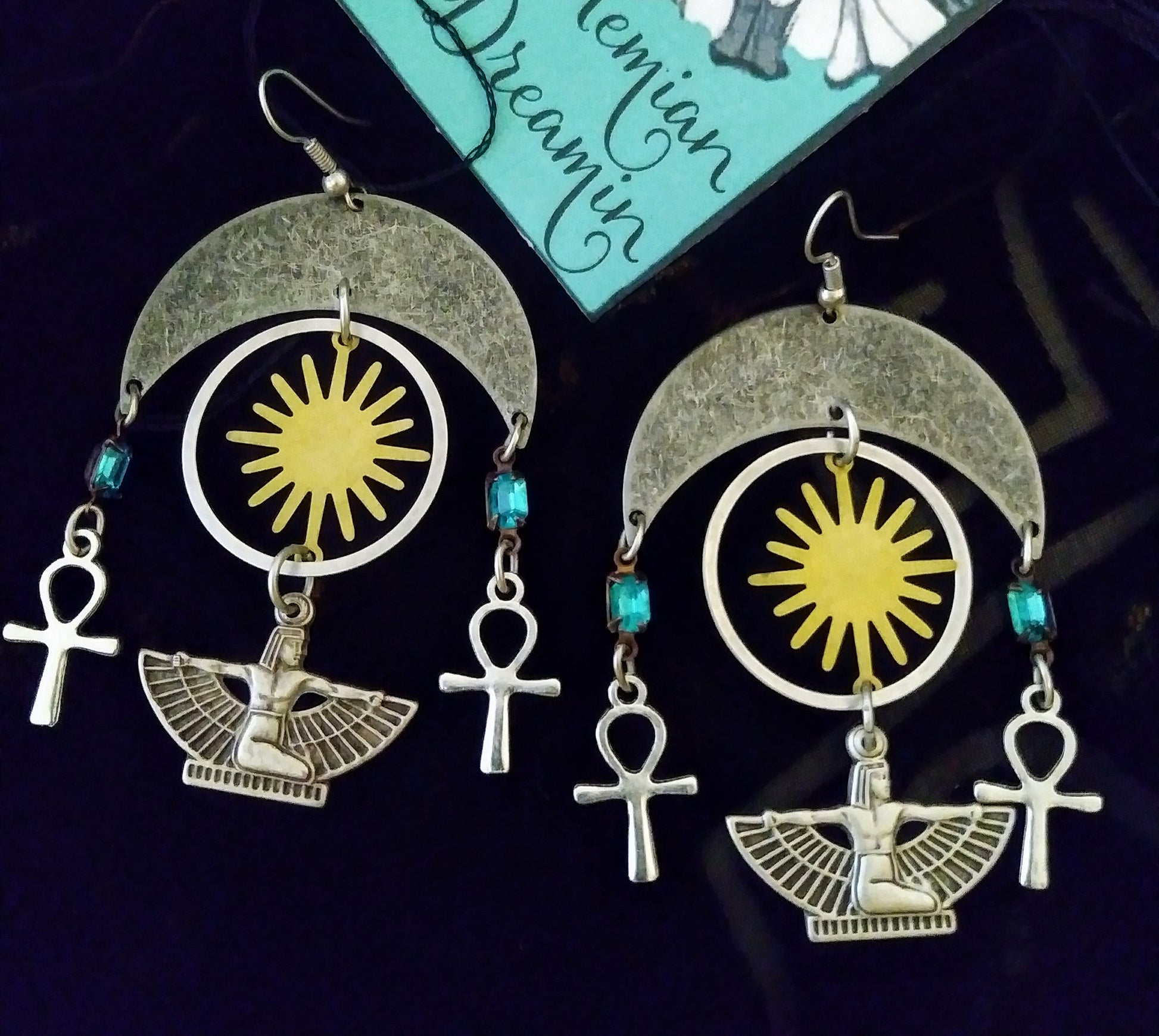 Egyptian ankh earrings