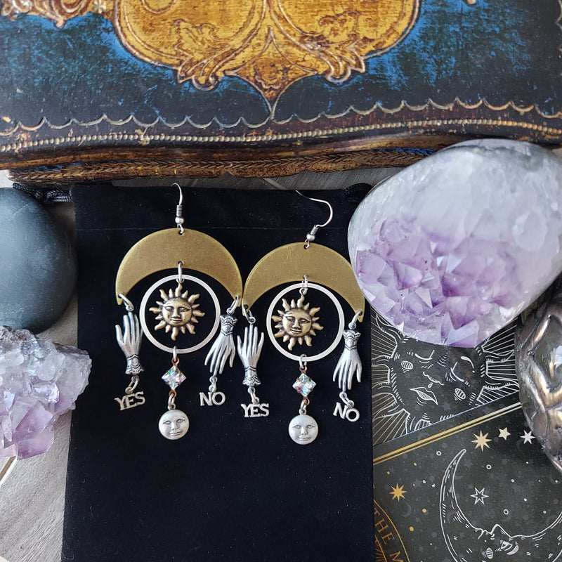 Boho witch earrings in bohemian jewelry