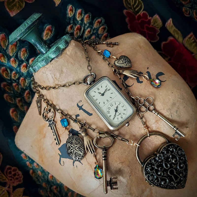 Steampunk Heart Lock Necklace
