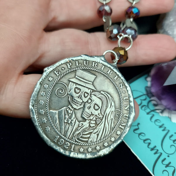 Day of the Dead Coin Necklace