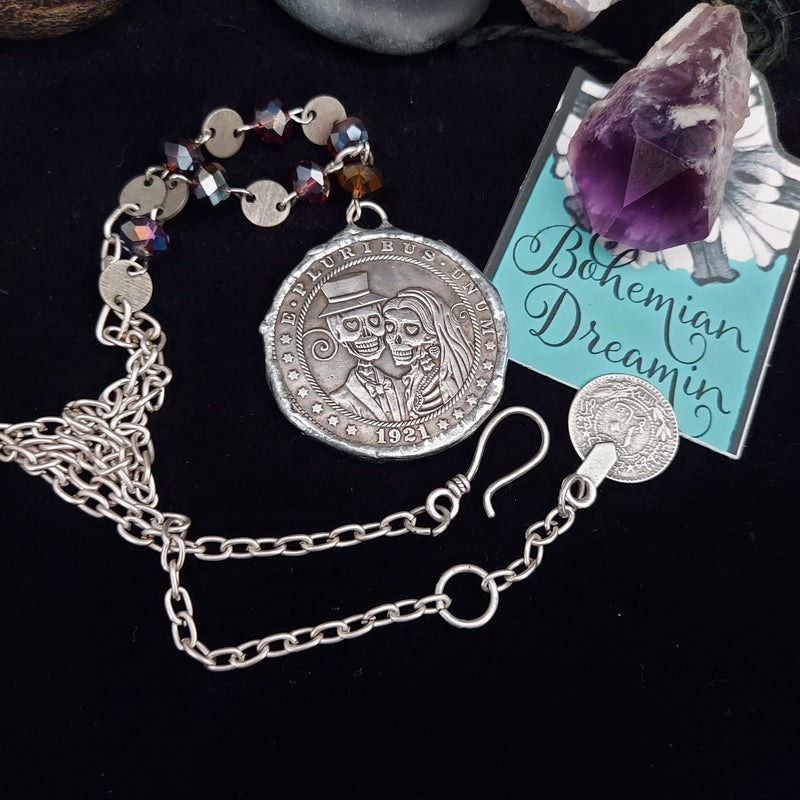 Day of the Dead Coin Necklace