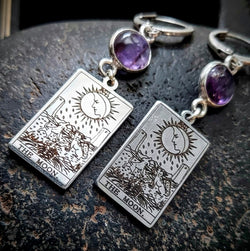 The Moon Tarot Card Earrings