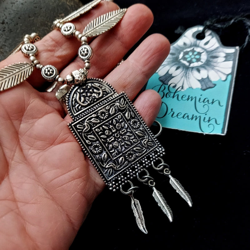Leaf and Flower Necklace