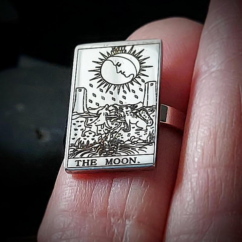 The Moon Tarot Card Ring