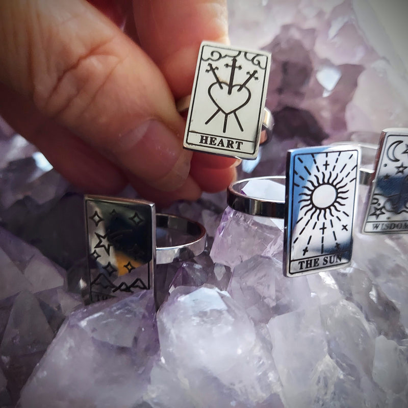 The Three of Swords Tarot Card Ring