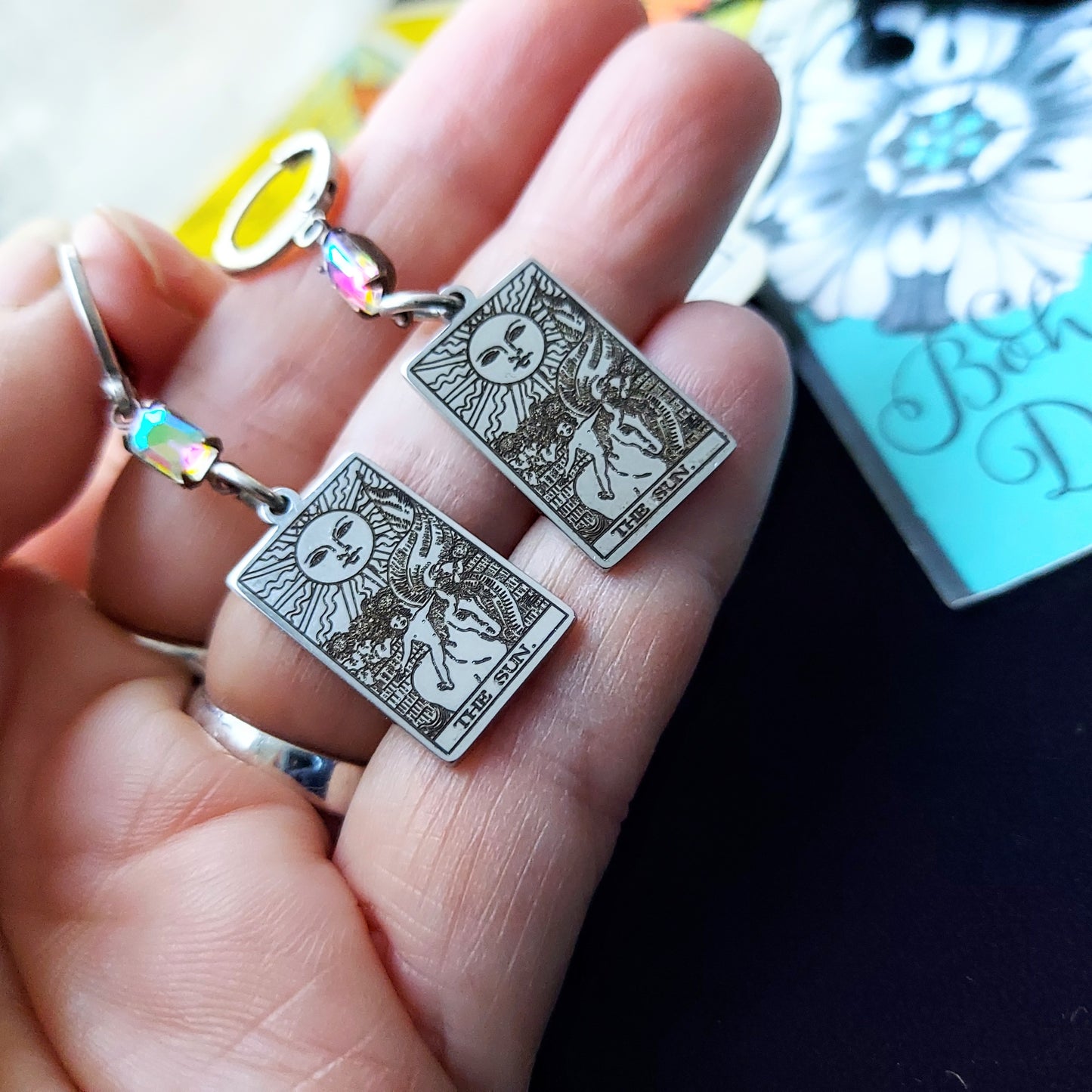 The Sun Tarot Card Earrings