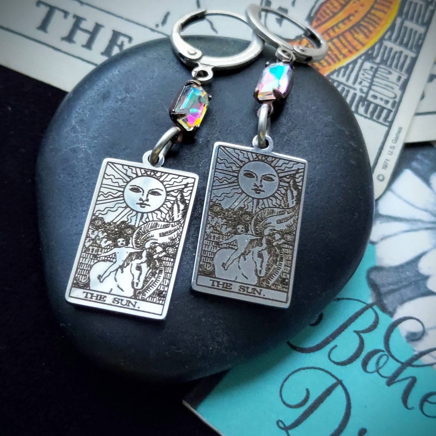 The Sun Tarot Card Earrings