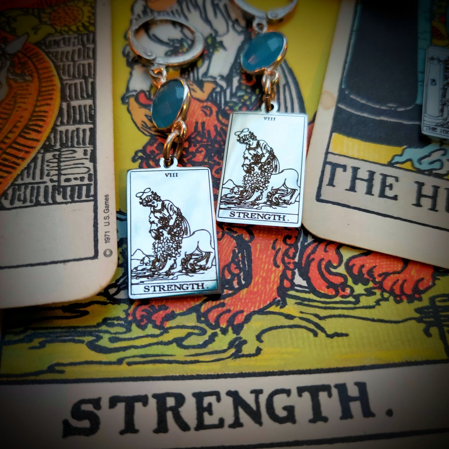 Strength Tarot Card Earrings
