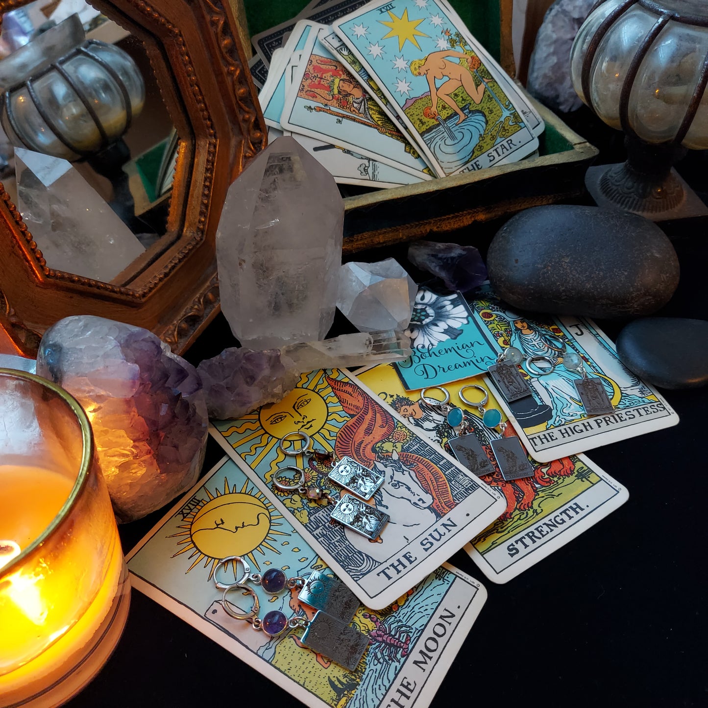 The Sun Tarot Card Earrings