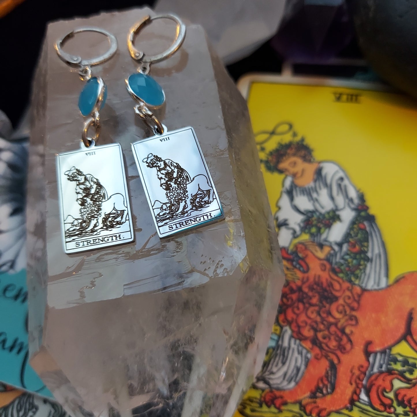 Strength Tarot Card Earrings