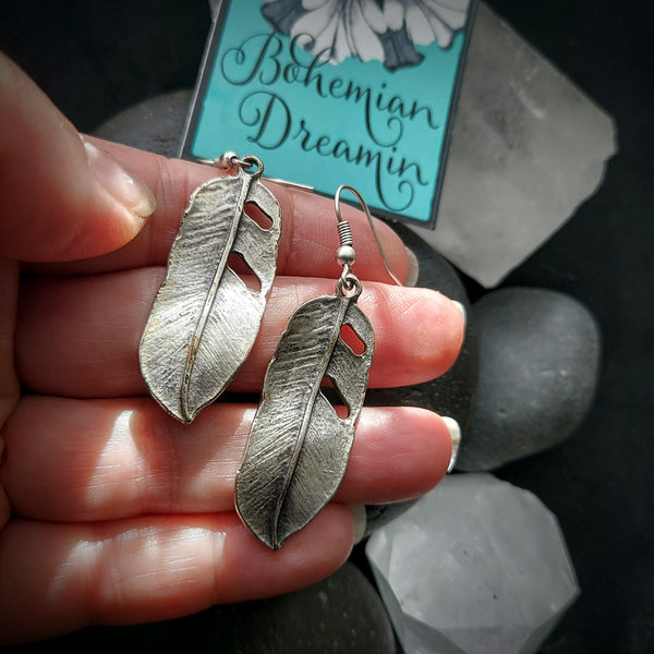 Feather Dangle Earrings