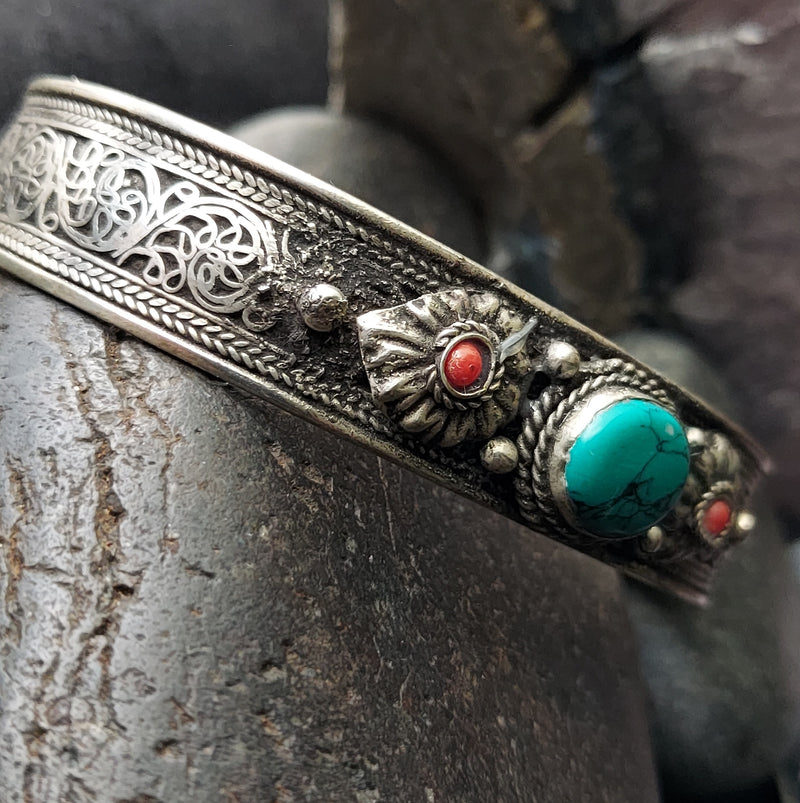 Turquoise Filigree Bracelet