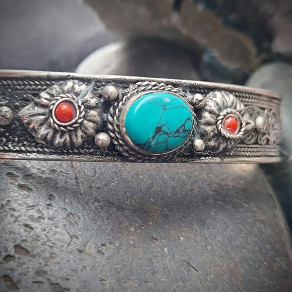 Turquoise Filigree Bracelet