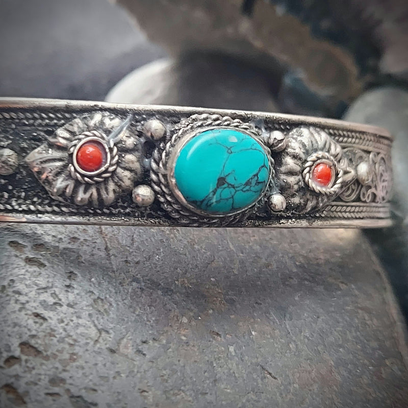 Turquoise Filigree Bracelet