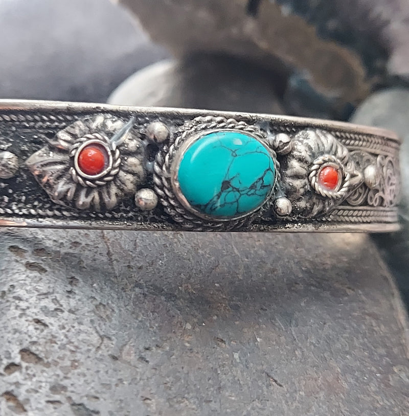 Turquoise Filigree Bracelet