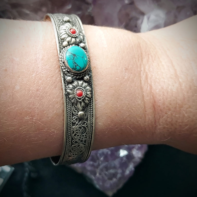 Turquoise Filigree Bracelet