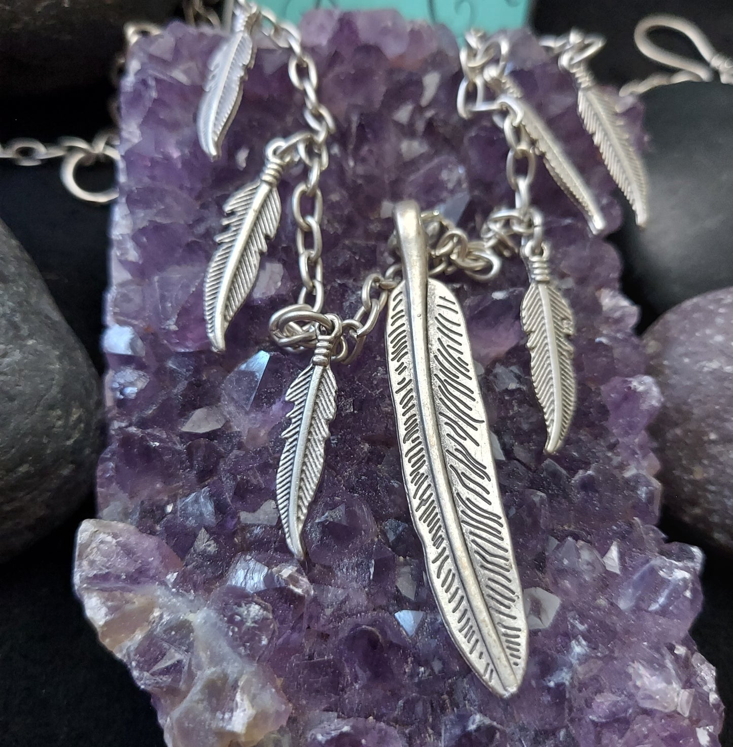 Feather Dangle Necklace