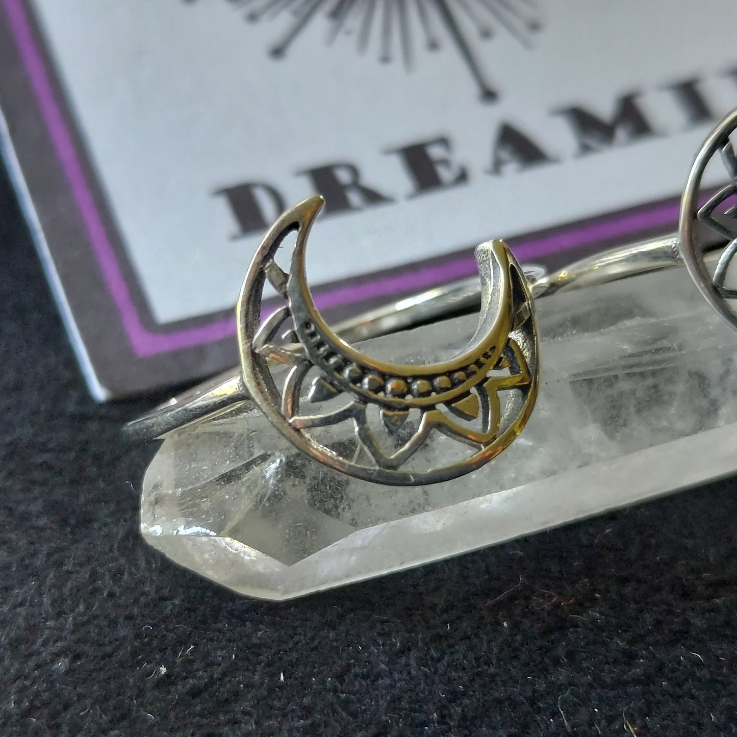 Silver Crescent Moon Ring