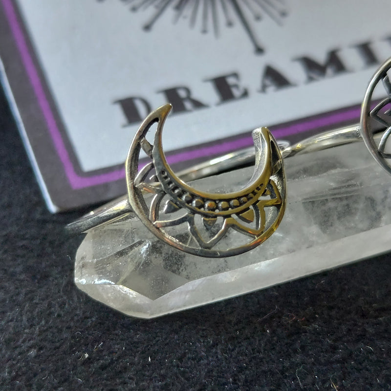 Silver Crescent Moon Ring