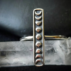 Silver Moon Phase Ring