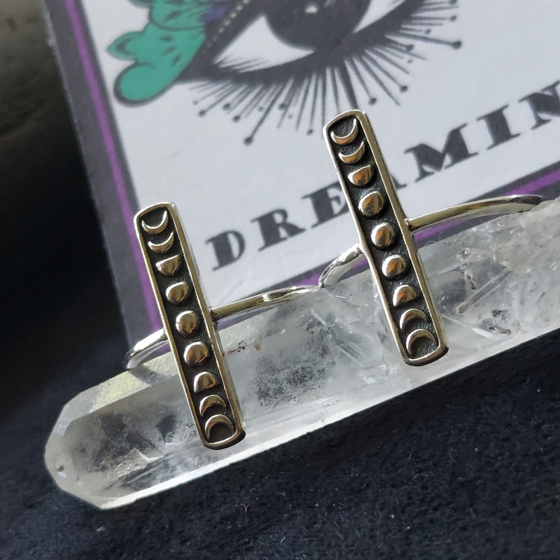 Silver Moon Phase Ring