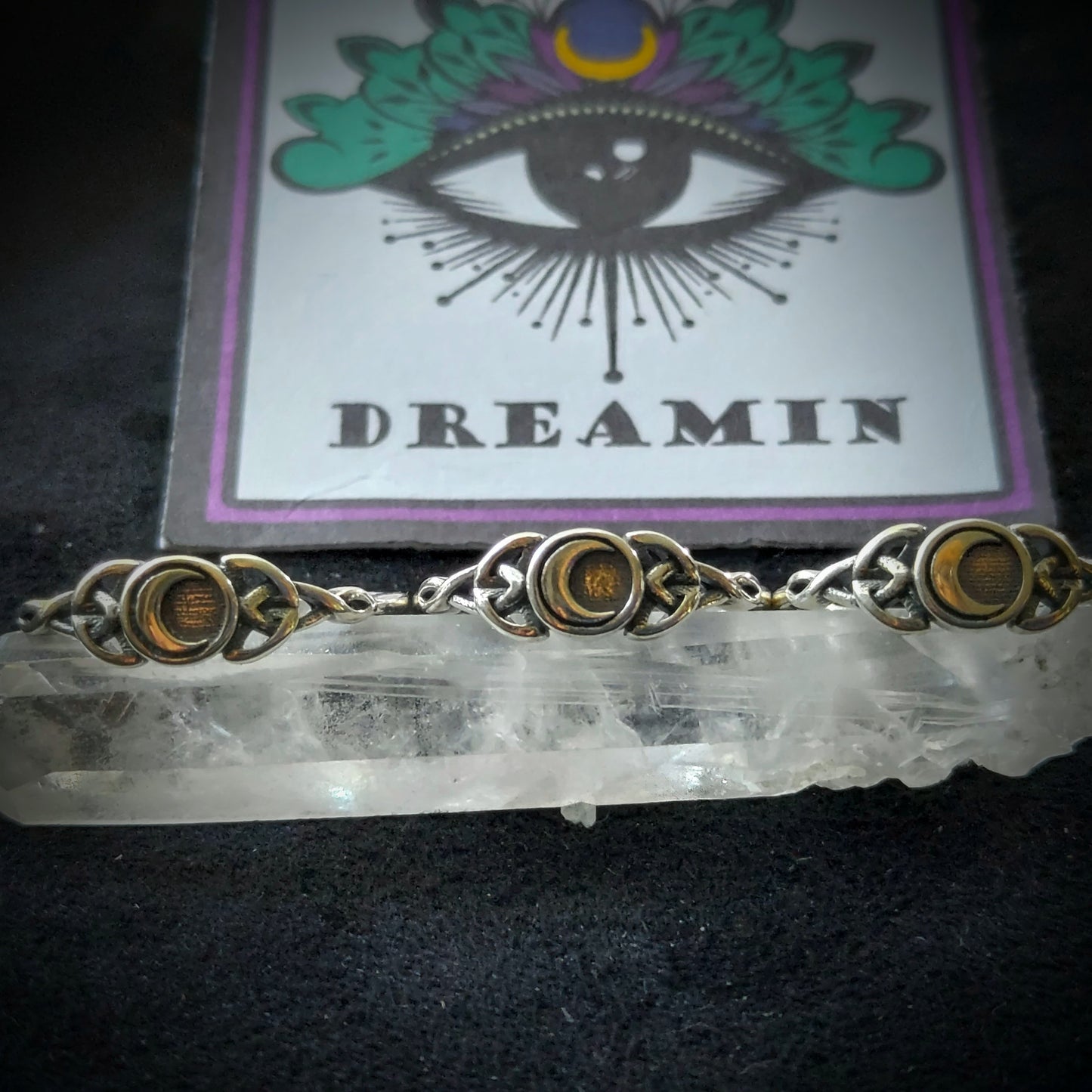 Sterling Silver Celtic Crescent Moon Ring