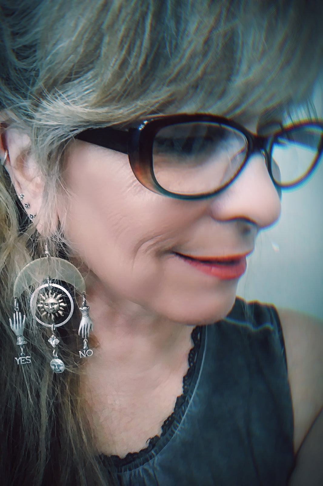 Boho witch earrings in bohemian jewelry