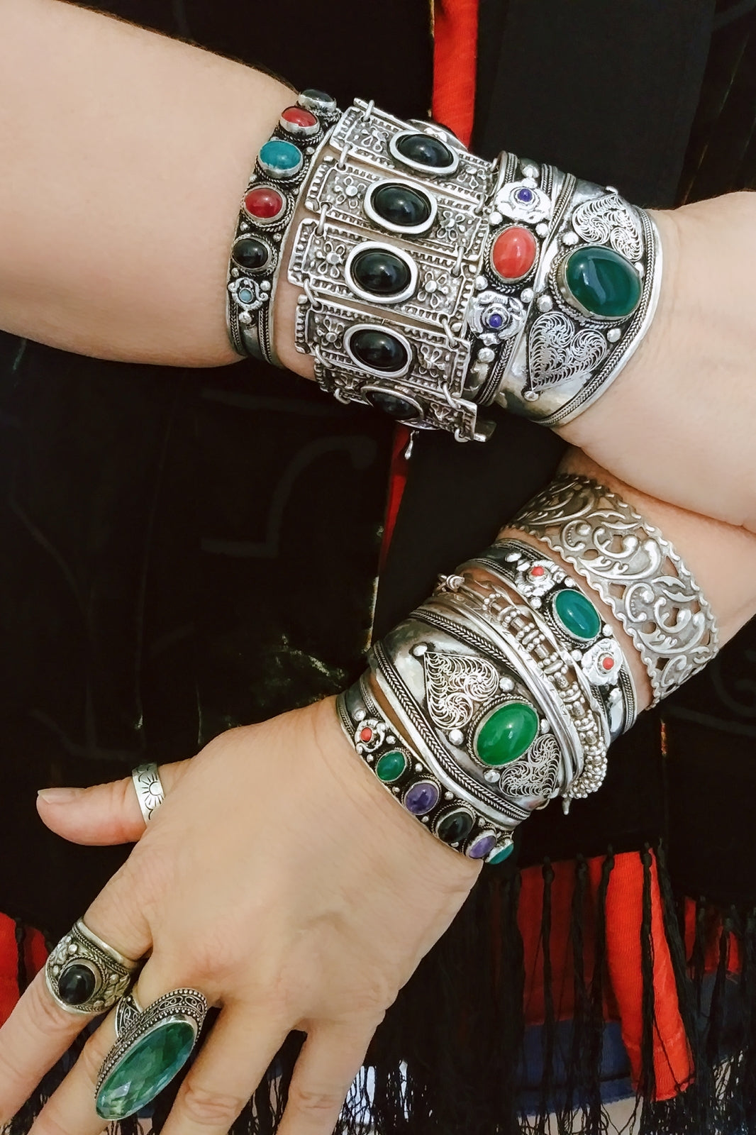 Boho bracelet bangle in bohemian jewelry