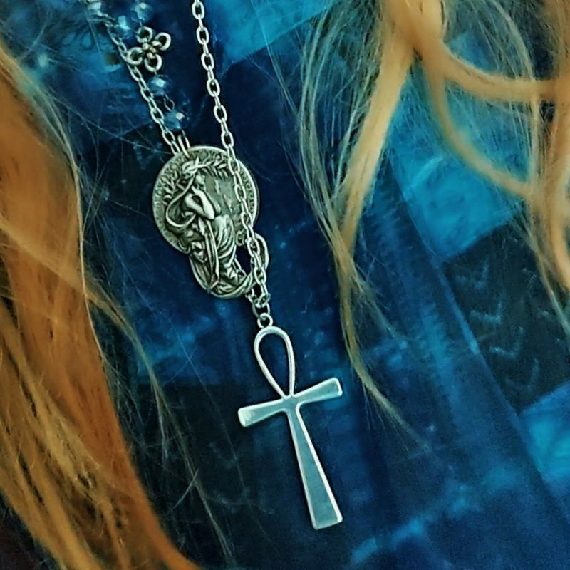 Ankh Necklace, 34" long