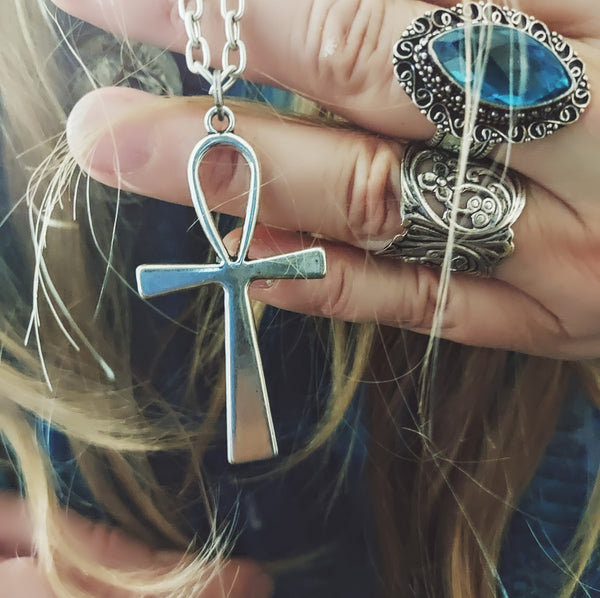Ankh Necklace, 34" long