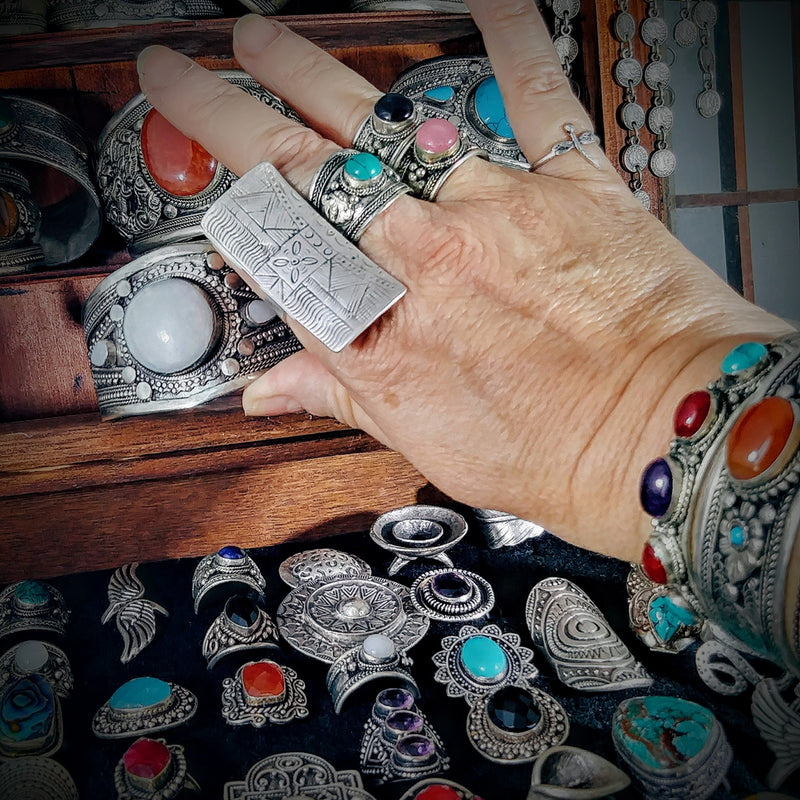 Stamped Tribal Ring