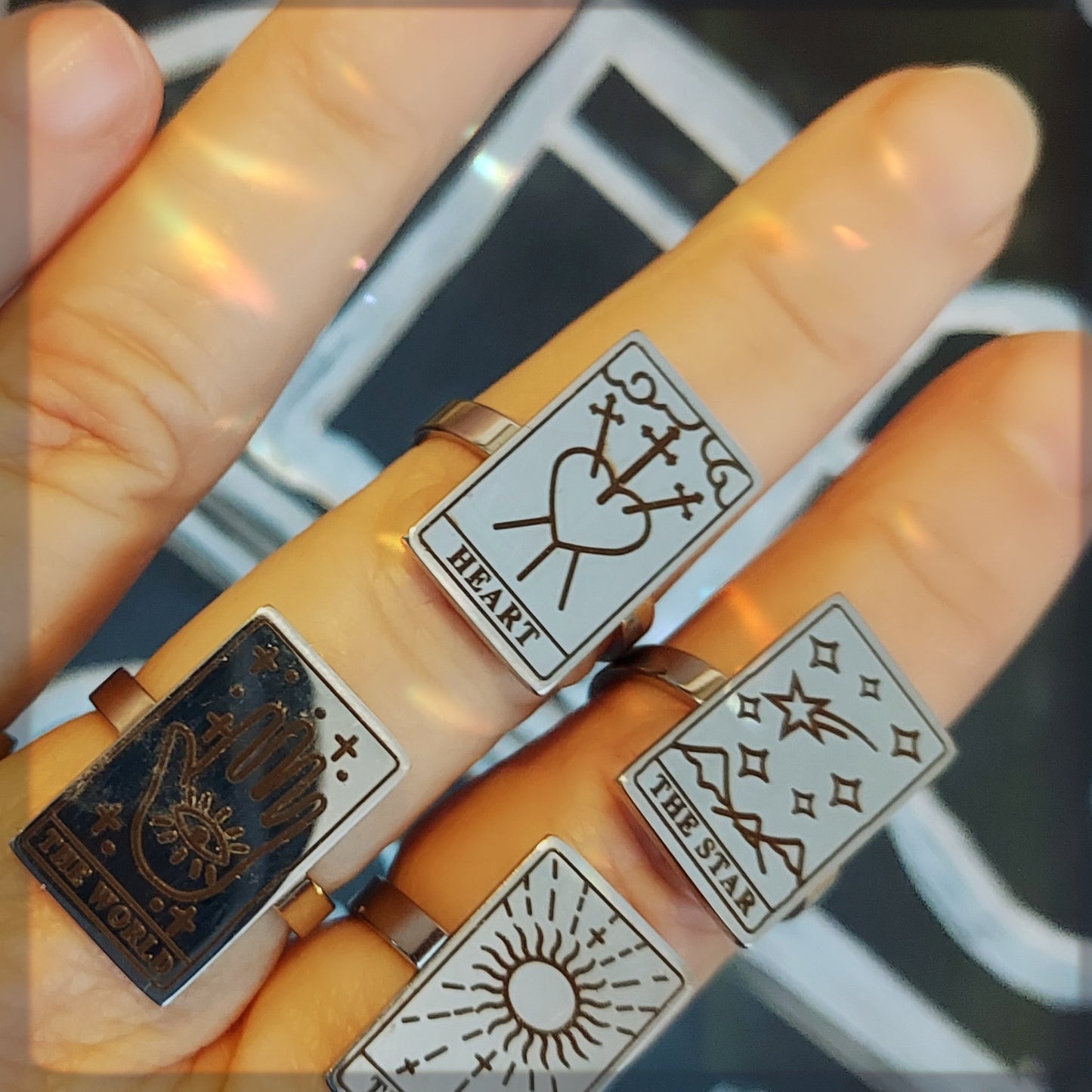 The Three of Swords Tarot Card Ring